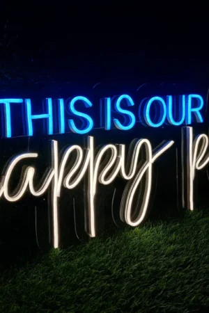 This is Our Happy Place Neon Sign