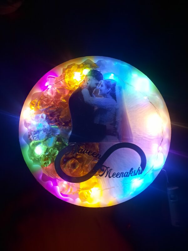 Rose Preservation For Eternity Agate Frame With Multicolor Led - Image 6