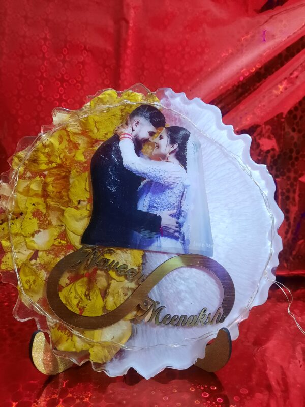 Rose Preservation For Eternity Agate Frame With Multicolor Led - Image 5