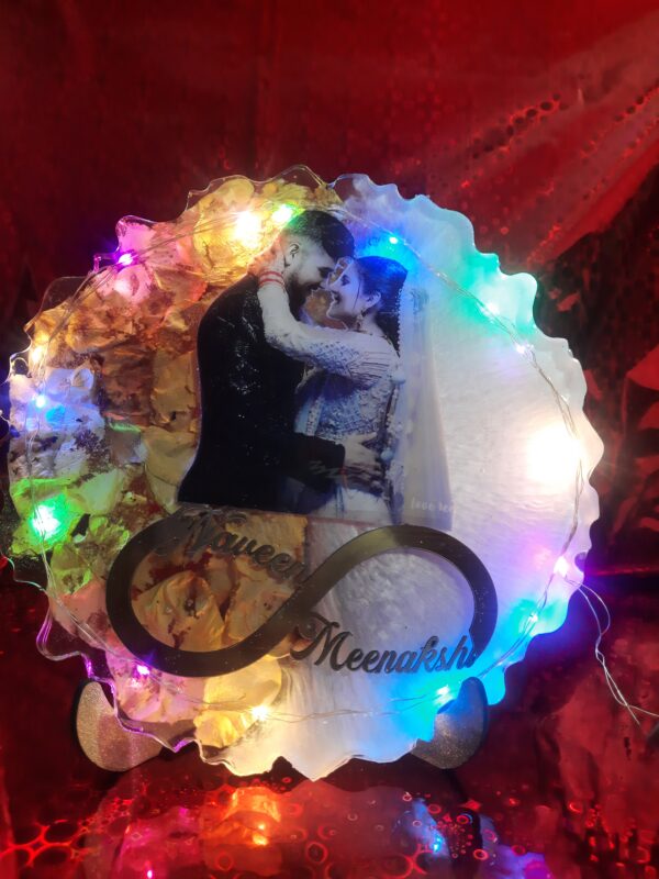 Rose Preservation For Eternity Agate Frame With Multicolor Led - Image 4