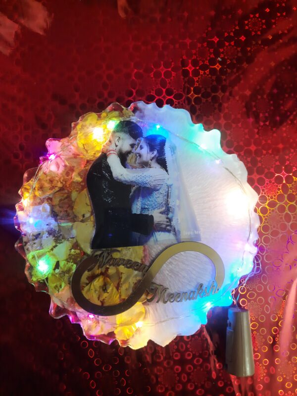 Rose Preservation For Eternity Agate Frame With Multicolor Led - Image 2