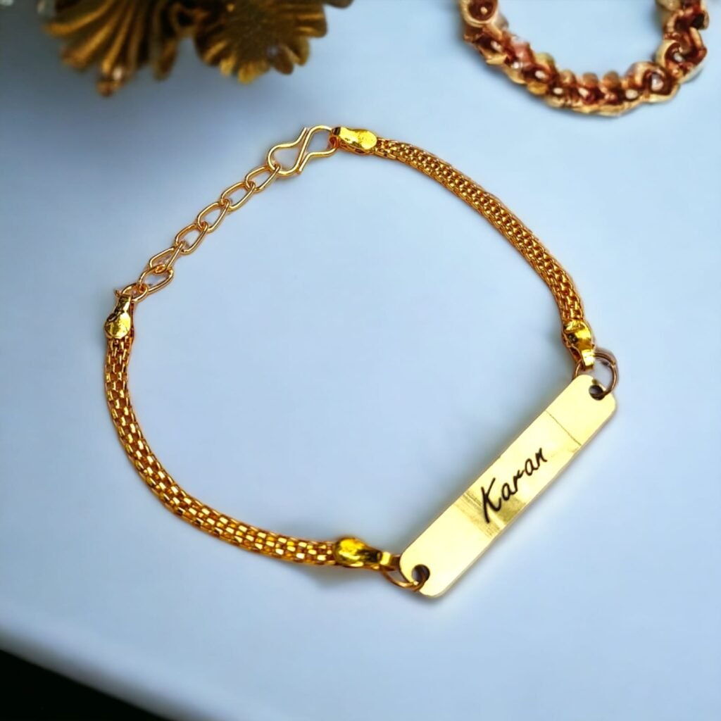 Personalized metal rakhi