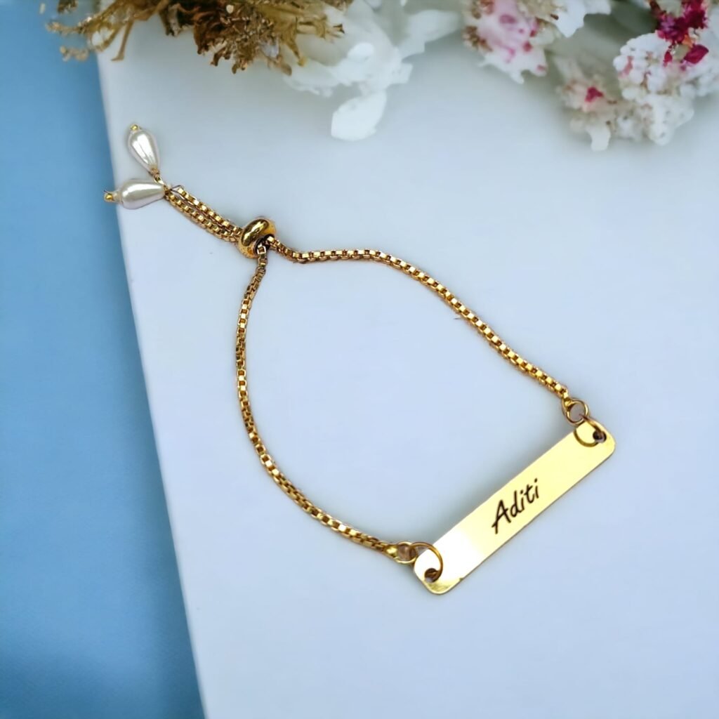 Personalised metal rakhi