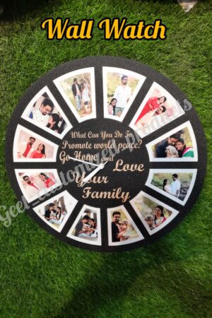 Customized Wall Clock With Pictures And Quote