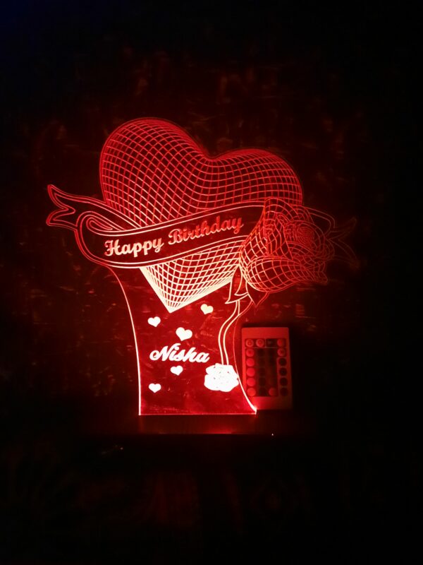 Heart Rose Led Lamp