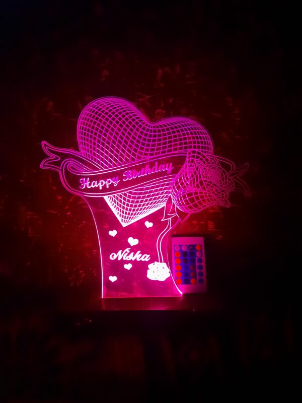 Heart Rose Led Lamp