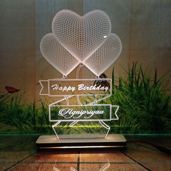 3 Hearts Led Lamp
