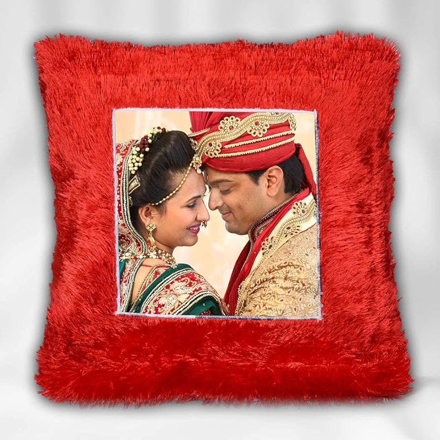 Heart & Square Customized Photo Cushion