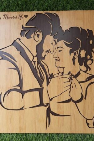 3D Lasercut Hand Assembled Wooden Portrait