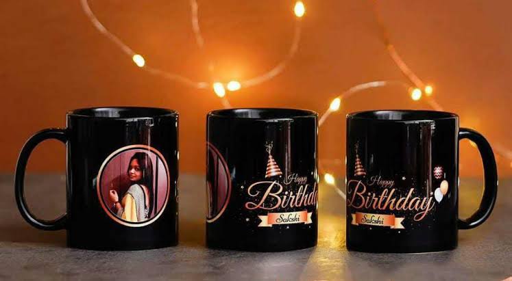 Customized Black Photo Mug