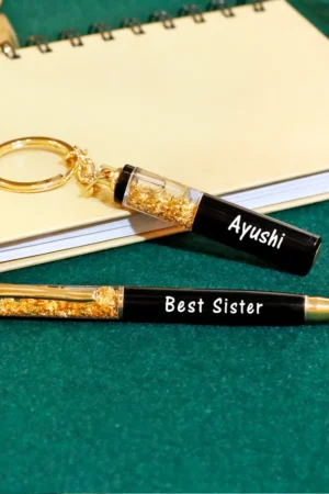 Personalized Pen And Keyring Set